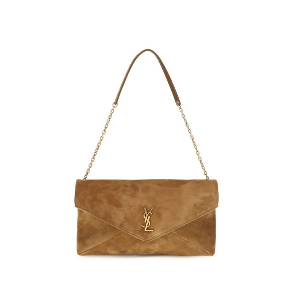 Saint Laurent Women Cassandre Suede Shoulder Bag